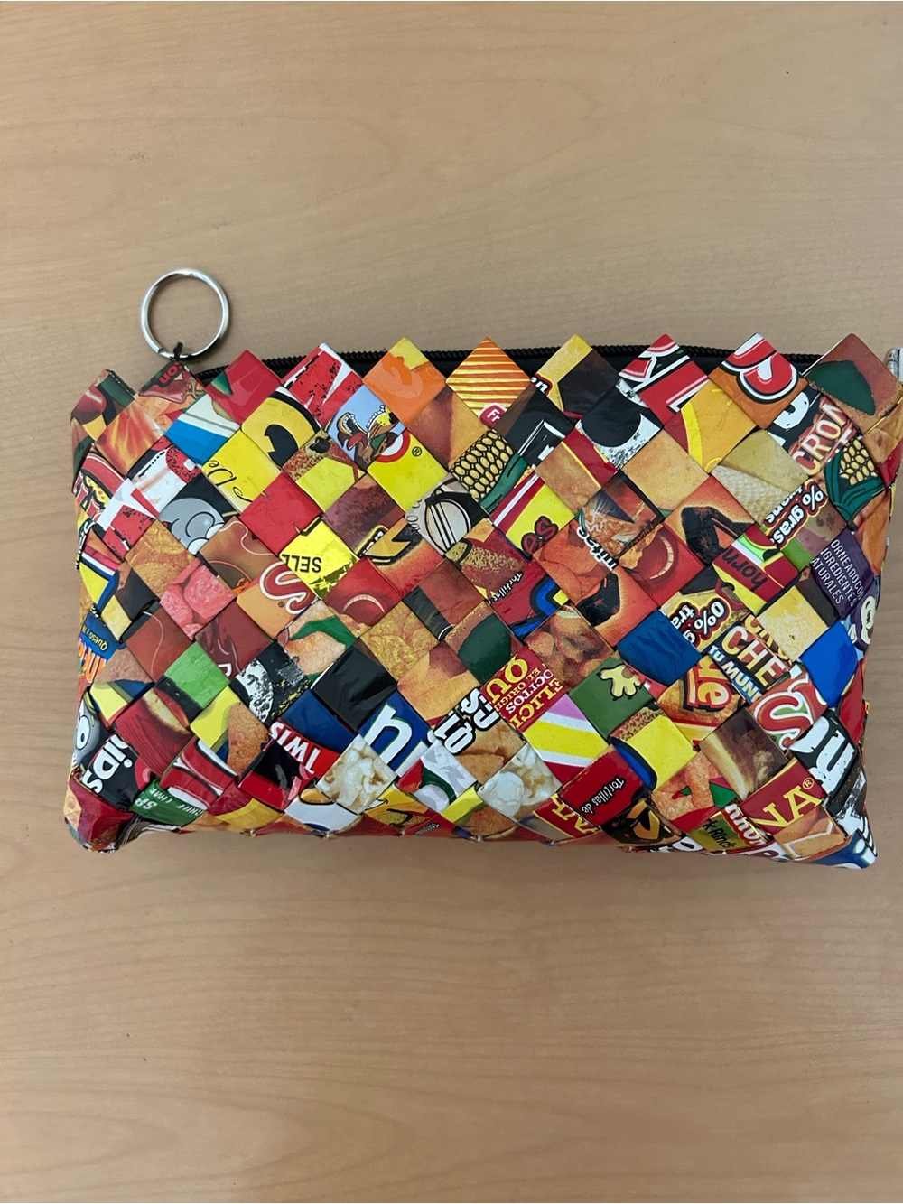 Hand Crafted Multicolor Woven Cosmetic Bag